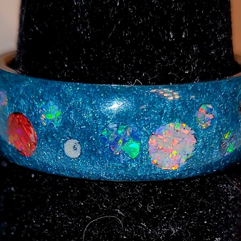 Custom epoxy and opal ring - Picture 6 of 6